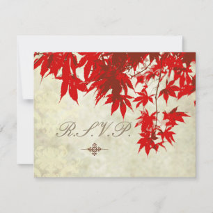 Red Maple RSVP's vereisen 5 x 7 trouwuitnodigingen RSVP Kaartje