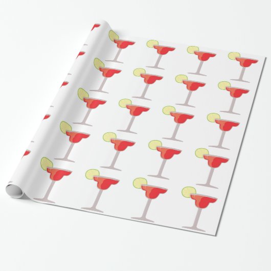 Red Margarita Cadeaupapier (Uitgerold)