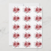 Red Marron Roos Greenery Floral 40e geboortedag Kaart (Achterkant)