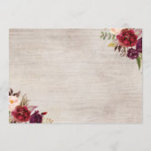 Red Marsala Herfst Bachelorette Party reisweg Programma (Achterkant)