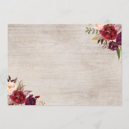 Red Marsala Herfst Bachelorette Party reisweg Programma (Achterkant)