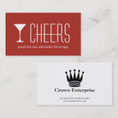 Red martini corporate logo event drink ticket (Voorkant / Achterkant)