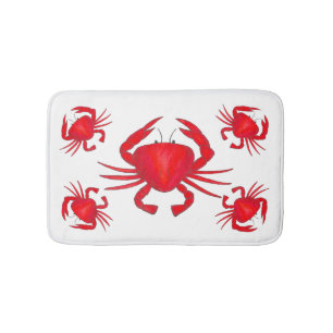 Red Maryland Hardshell Crab Crustacean Beach Badmat