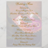 Red Masquerade Ball Wedding Menu Flyer (Voorkant)