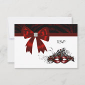 Red Masquerade Party RSVP (Devant)
