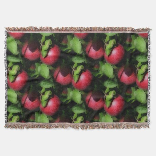 Red McIntosh Apples Natuur Art Pattern Deken (Voorkant)