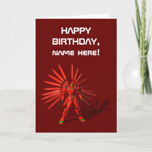 Red Mecha Robot Kaart