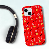 Red Memphis Monogram Hoesje-Mate iPhone Case