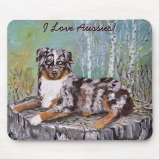 Red Merle Aussie - Mooie ventilator Muismat