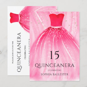 Red Mermaid Dress 15th Quinceanera Party Kaart