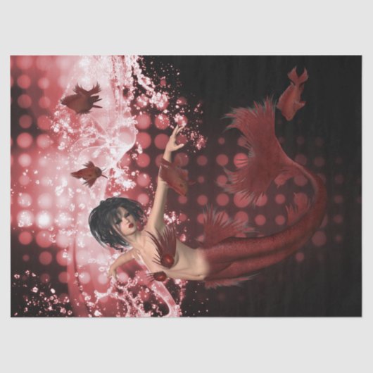 Red Mermaid Tissuepapier (Voorkant)