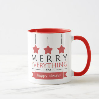 Red Merry Alles Holiday Mok