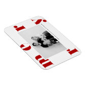 Red MERRY Bold Typografie Moderne Foto Kerstmis Magneet (Rechterzijde)