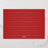 Red Merry Christmas Bow Gold Foil Vakantie Kaart (Achterkant)