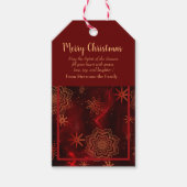Red Merry Christmas Gepersonaliseerde Gift Label Cadeaulabel (Voorkant)