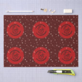 Red Merry kerst Business Logo Snowflake Tissuepapier (Craft)