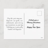 Red Merry kerst Graffiti Holiday Briefkaart (Achterkant)