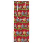 RED Merry kerstball-ornamenten Wijn Cadeautas (Voorkant)
