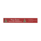Red Merry kerstbomen Return Address (Individueel)