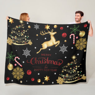 Red Merry-kerstboom Fleece Deken