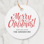 Red Merry kerstcadeau-Label Bedankjes Labels (Achterkant)