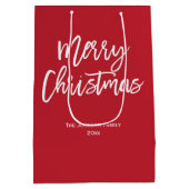 Red Merry kerstcadeaus Medium Cadeauzakje (Achterkant)