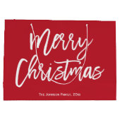 Red Merry-kerstcadeautassen Groot Cadeauzakje (Achterkant)