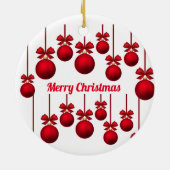 Red Merry kerstcadeautjes Circle Ornament (Achterkant)