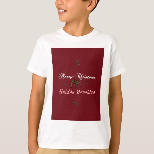 Red Merry Kerstfeestay Sunshine Wishes.png T-shirt (Voorkant)