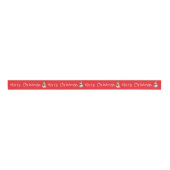Red Merry kerstlint Grosgrain Lint (Voorkant)
