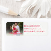 Red Merry-kerstscript | Holiday-foto Etiket (Insitu)