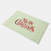 Red Merry kersttypografie Festive Font Deurmat (Schuin)