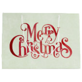 Red Merry kersttypografie Festive Font Groot Cadeauzakje (Achterkant)