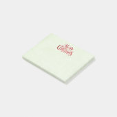 Red Merry kersttypografie Festive Font Post-it® Notes (Schuin)