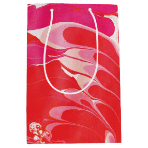 Red Merry Marble Medium Cadeauzakje