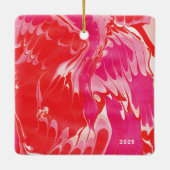 Red Merry Marble Ornament (Achterkant)