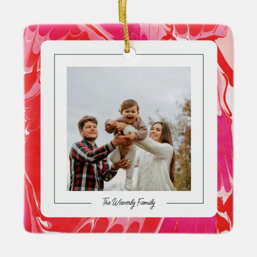 Red Merry Marble Ornament (Voorkant)