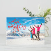 Red Merry Tout Noël Carte photo de vacances (Debout devant)