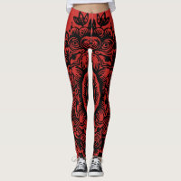 Red met Black Damask Pattern Athletic