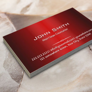 Red Metal Marriage Counseling Visitekaartje