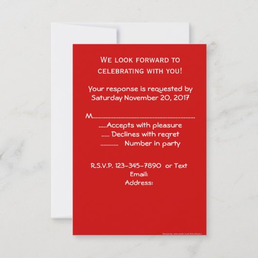 Red Metallic Black RSVP (Achterkant)