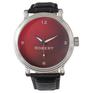 Red Metallic Gradiënt Monogram Watch Horloge