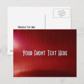 Red Metalline Sheen Briefkaart (Voorkant / Achterkant)