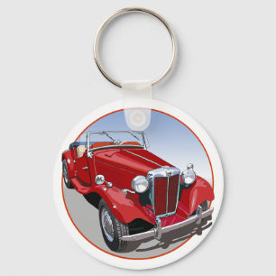 Red MG TD Sleutelhanger
