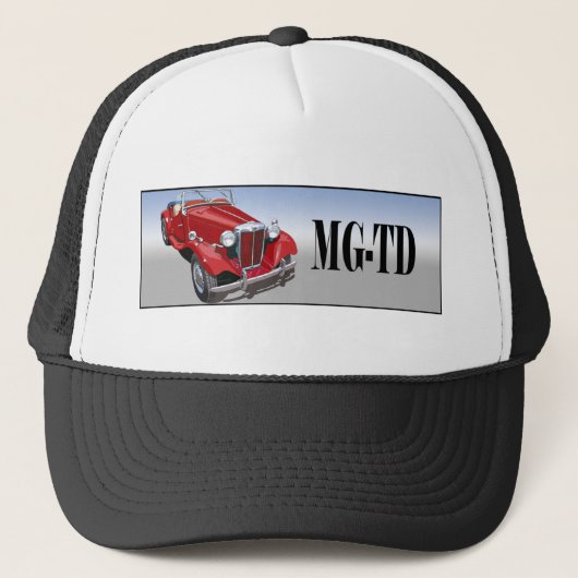 Red MG TD Trucker Pet (Voorkant)
