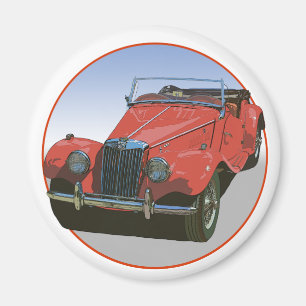 Red MG TF Magneet