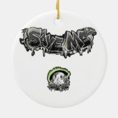 Red mij, Draag uw boodschap, inspireer verandering Keramisch Ornament (Achterkant)