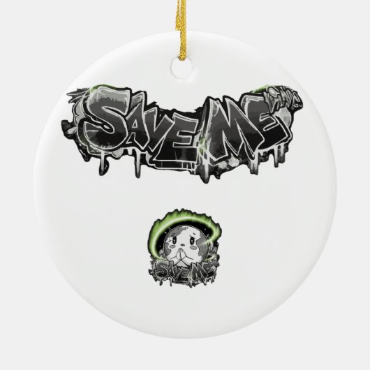 Red mij, Draag uw boodschap, inspireer verandering Keramisch Ornament (Achterkant)