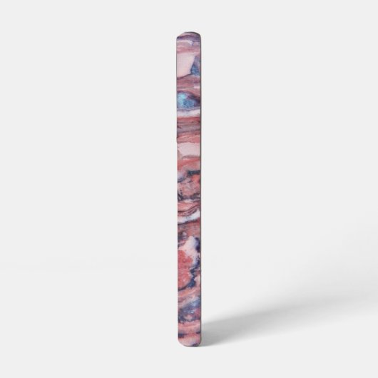 Red Mineral Stone Abstract Patroon Samsung Galaxy Hoesje (Linkerkant)