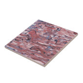 Red Mineral Stone Abstract Patroon Tegeltje (Zijkant)